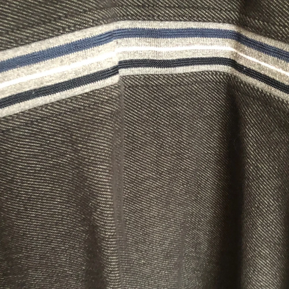 Men's Dark Gray Sweater with Stripe Detail